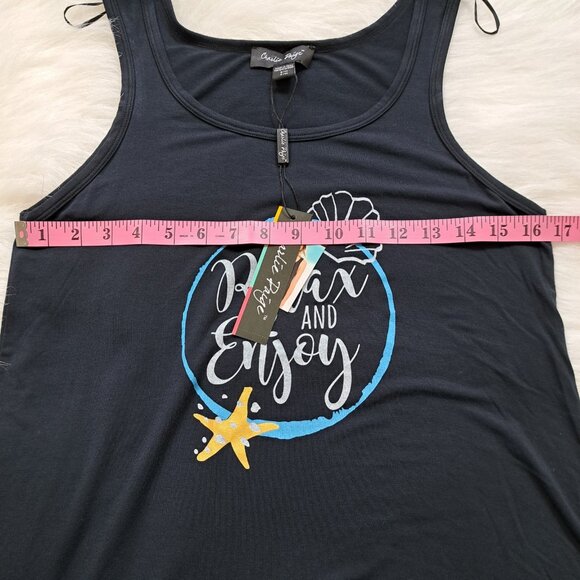 Charlie Paige NEW Relax Beachy Bamboo Tank Top Size Small - Picture 8 of 9